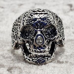 Stainless Men women Punk Design Skull Biker Ring